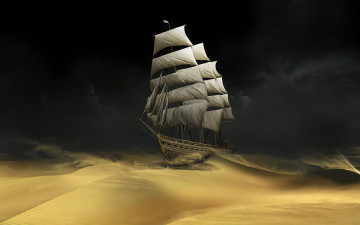 Парусное судно, ветер, море, ночь, живопись, картина, художник, Sailing ship, wind, sea, night, painting, painting, artist