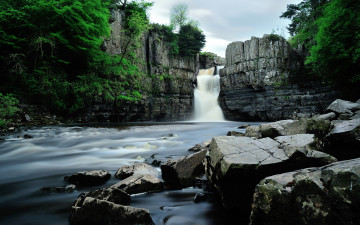 Фото бесплатно водопад, скалы, поток, камни, природа