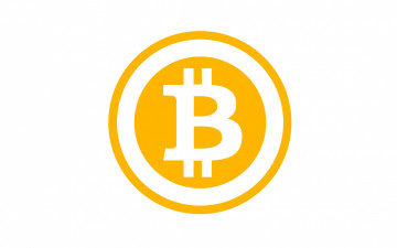 логотип биткоина на белом фоне - минимализм