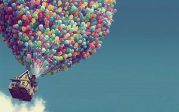 million balloons, a house in the sky, flying balloons, various, creative, миллион воздушных шариков, дом в небе, летящие шарики, разное, креатив