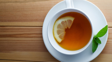 чай с лимоном, завтрак, утро, напиток, чай
