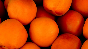 спелые плоды, персики, фрукты, еда, десерт