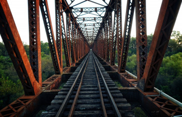 Фото бесплатно рельсы, железнодорожные пути, железная дорога, железнодорожный мост, тоннель