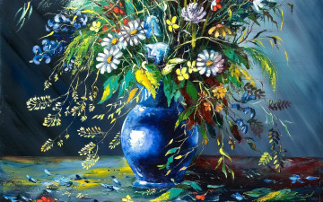 картина, ваза с цветами, букет, рисунок, обои, Picture, vase with flowers, bouquet, picture, wallpaper