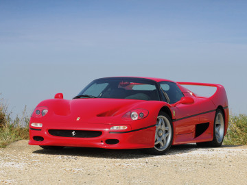 ferrari f50 supercar, гоночный авто красного цвета, хорошие обои, racing cars in red, good for wallpaper