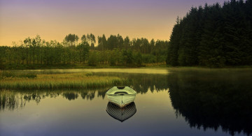 лодка, озеро, лес, тихая гавань, штиль, природа, boat, lake, forest, quiet haven, calm, nature