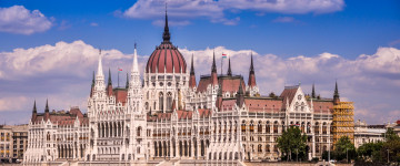 parliament of budapest hungary, здание, архитектура, 5К обои 3440х1440