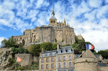Фото бесплатно, Мон-Сен-Мишель, Франция, город, архитектура, замок