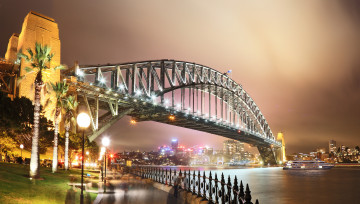 Фото бесплатно город, Австралия, мост, ночной город