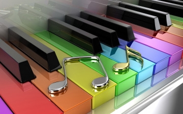 musical instrument, keys, piano, notes, multi-colored keys, creative, музыкальный инструмент, клавиши, пианино, ноты, разноцветные клавиши, креатив