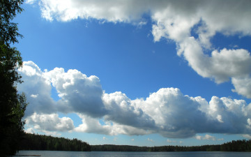 река, природа, лето, небо, облака, обои, заставки скачать, River, nature, summer, sky, clouds, wallpaper, screensaver download