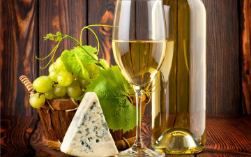 белое вино, белый виноград, сыр, бутылка, алкогольный напиток, White wine, white grapes, cheese, bottle, alcoholic drink