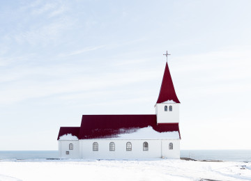 Фото бесплатно маяк, Исландия, снег, здание, архитектура, зима