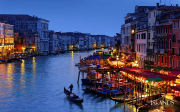 Фото бесплатно Италия, здание, гавань, ночной город