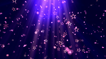 Фото бесплатно падающие звёзды, снежинки, синий фон, абстракция, лучи света, 3840х2160 4к обои