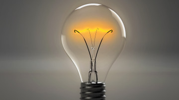 lit light bulb, лампа накаливания, 2560х1440