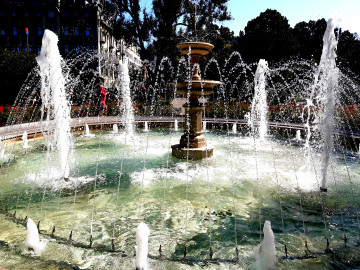 фонтан, город, Одесса, парк