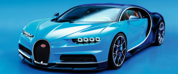 bugatti chiron 2016, blue car