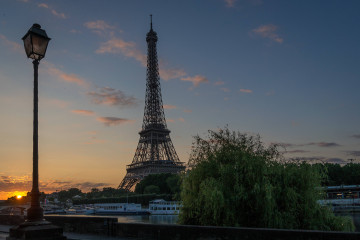 Фото бесплатно Париж, город, вечер, Эйфелева башня, Франция