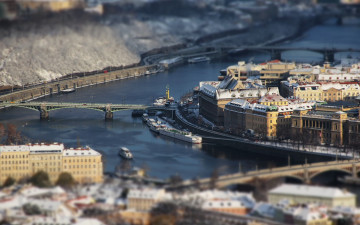 Прага, Чешская Республика, мост, река, город
