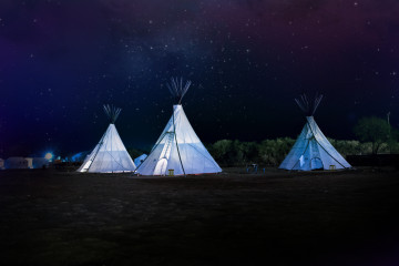 Фото бесплатно юрты, ночь, ночлег, звёздное небо, пустыня, вдалеке от цивилизации