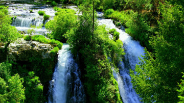 Фото бесплатно лето, зеленая листва, природа, водопад, красота