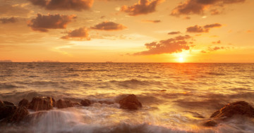 море, берег, Таиланд, восход солнца, камни