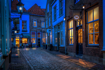 Фото бесплатно Нидерланды, здания, брусчатка, улица, город