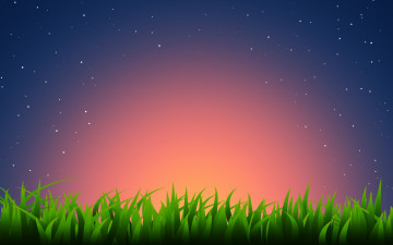 картинка, небо, звезды, зеленая трава, качественные обои, Picture, sky, stars, green grass, high-quality wallpaper