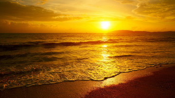 море, небо, закат солнца, природа, волны, красивые обои, Sea, sky, sunset, nature, waves, beautiful wallpaper