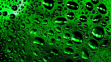 макро, стекло, капли, дождь, вода, зелёный фон, 3840х2160, 4к обои