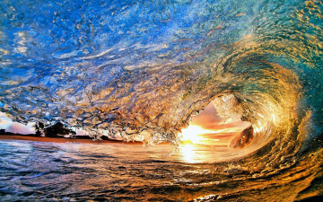 Фото бесплатно волны, солнечный свет, закат, море, брызги