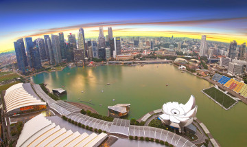 Фото бесплатно Сингапур, вид сверху, фото с высоты