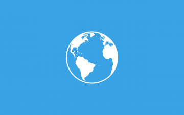 глобус, карта мира, синий фон, минимализм, заставки, globe, world map, blue background, minimalism, wallpapers