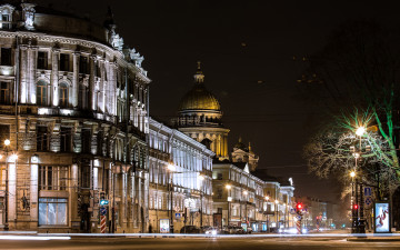 Санкт-Петербург, ночной город, здания, архитектура, обои, St. Petersburg, night city, buildings, architecture, wallpaper