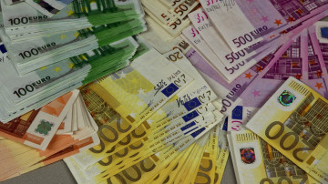 деньги, валюта, евро, купюры, банкноты, ценность, доход