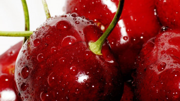 macro, sweet cherry, red, drops, fruit, berry, dessert, макро, черешни, красные, капли, фрукт, ягода, десерт