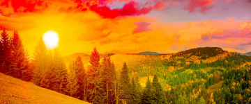 fomef flashmix 5k wallpaper, 3440x1440, colorful sunrise, mountain landscape, Красочный восход, горный пейзаж