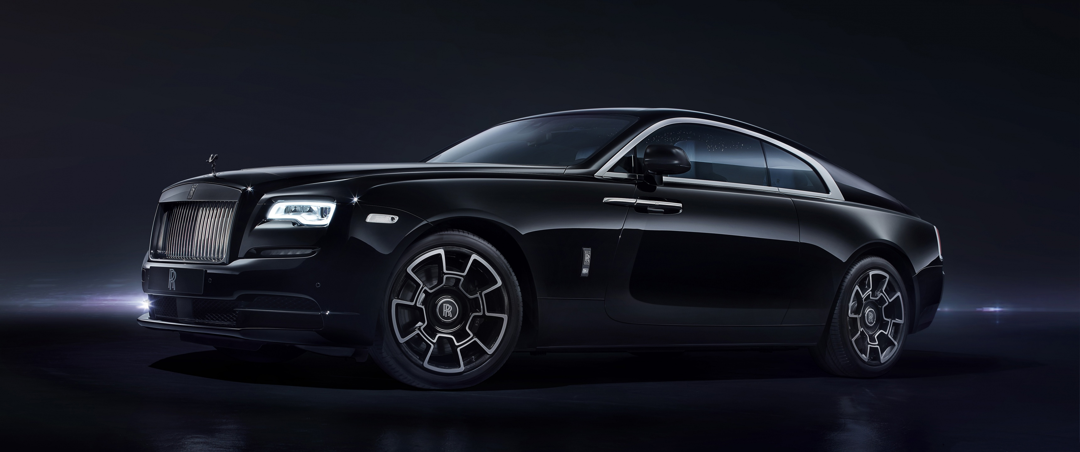 rolls royce wraith black badge, 5К wallpaper