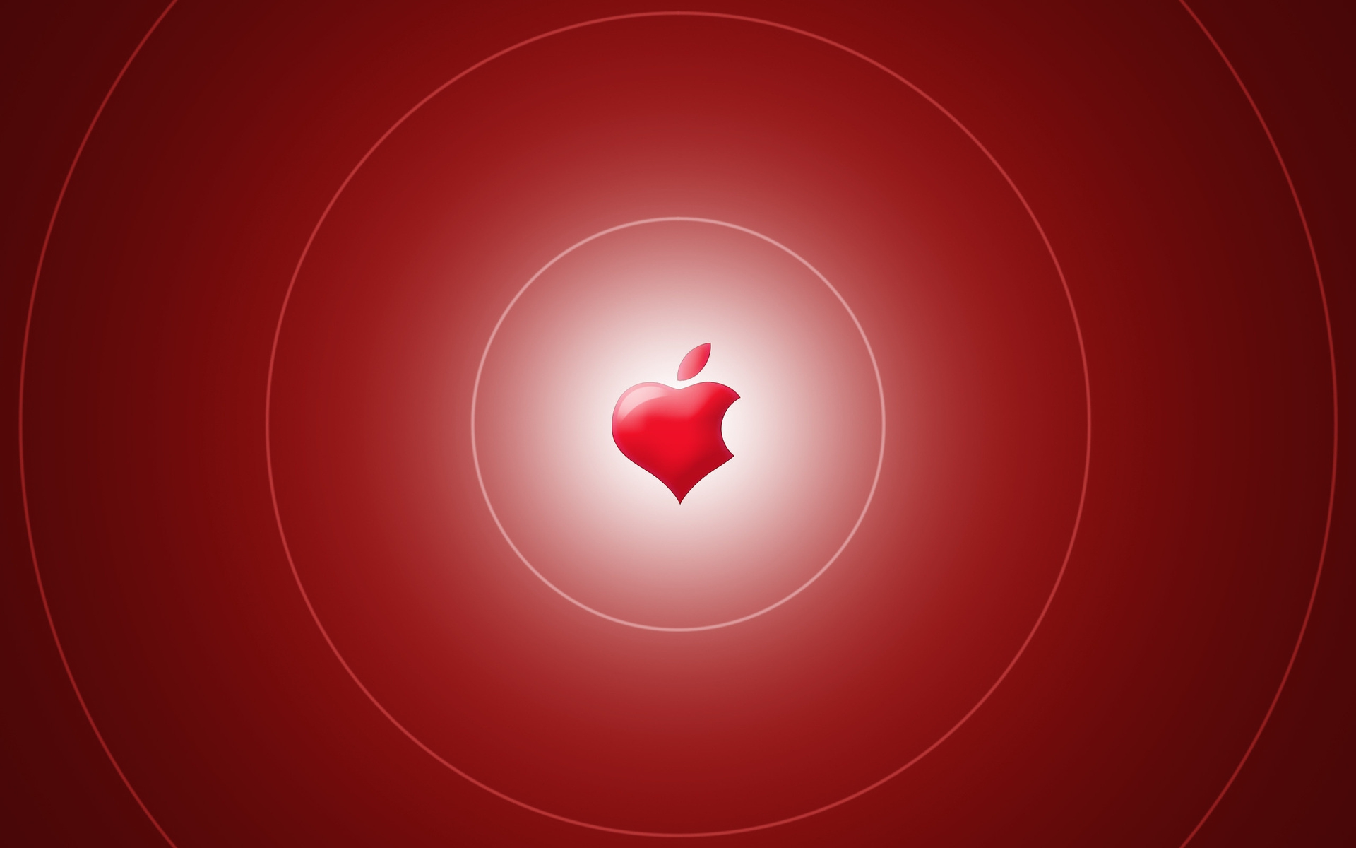 Apple, логотип, в виде сердечка, бордовый фон, logo, a heart, burgundy background