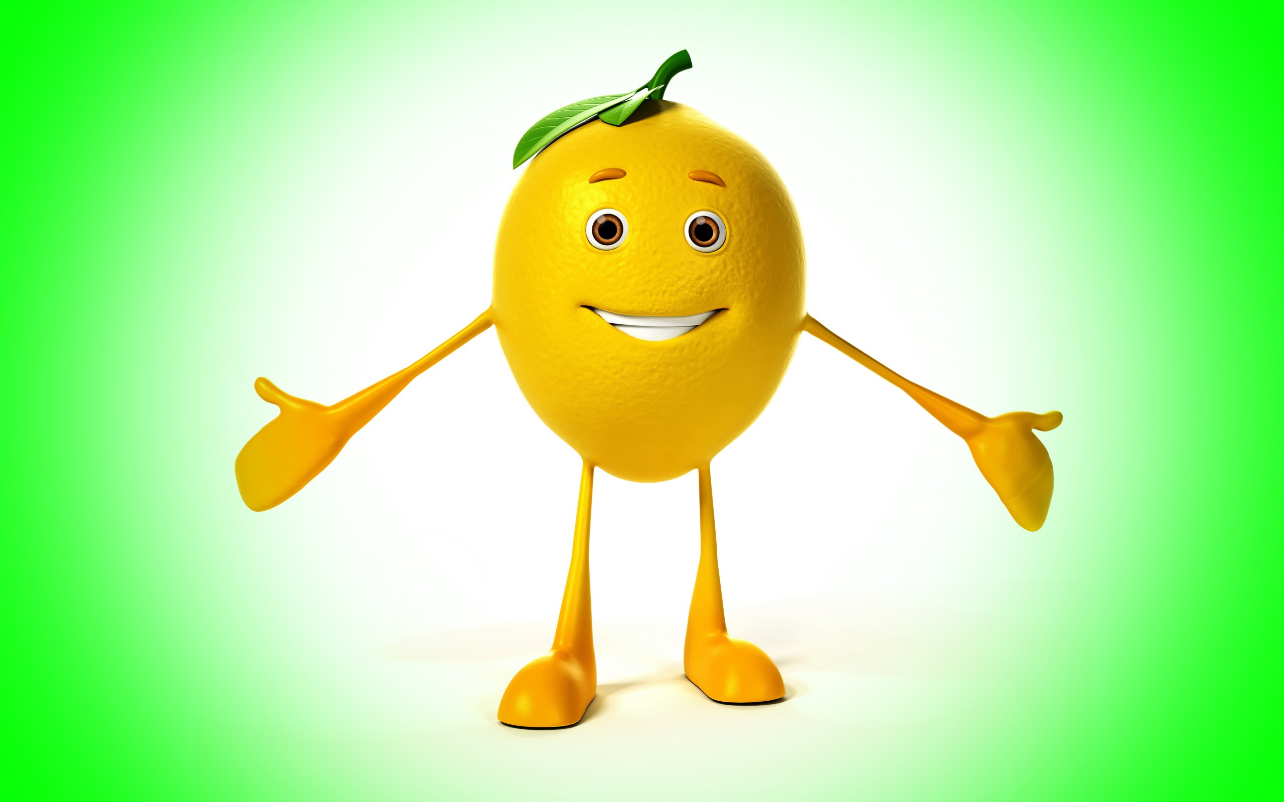 лимон, ножки, ручки, глазки, ротик, улыбка, креатив, обои, lemon, legs, arms, eyes, mouth, smile, creative, wallpaper