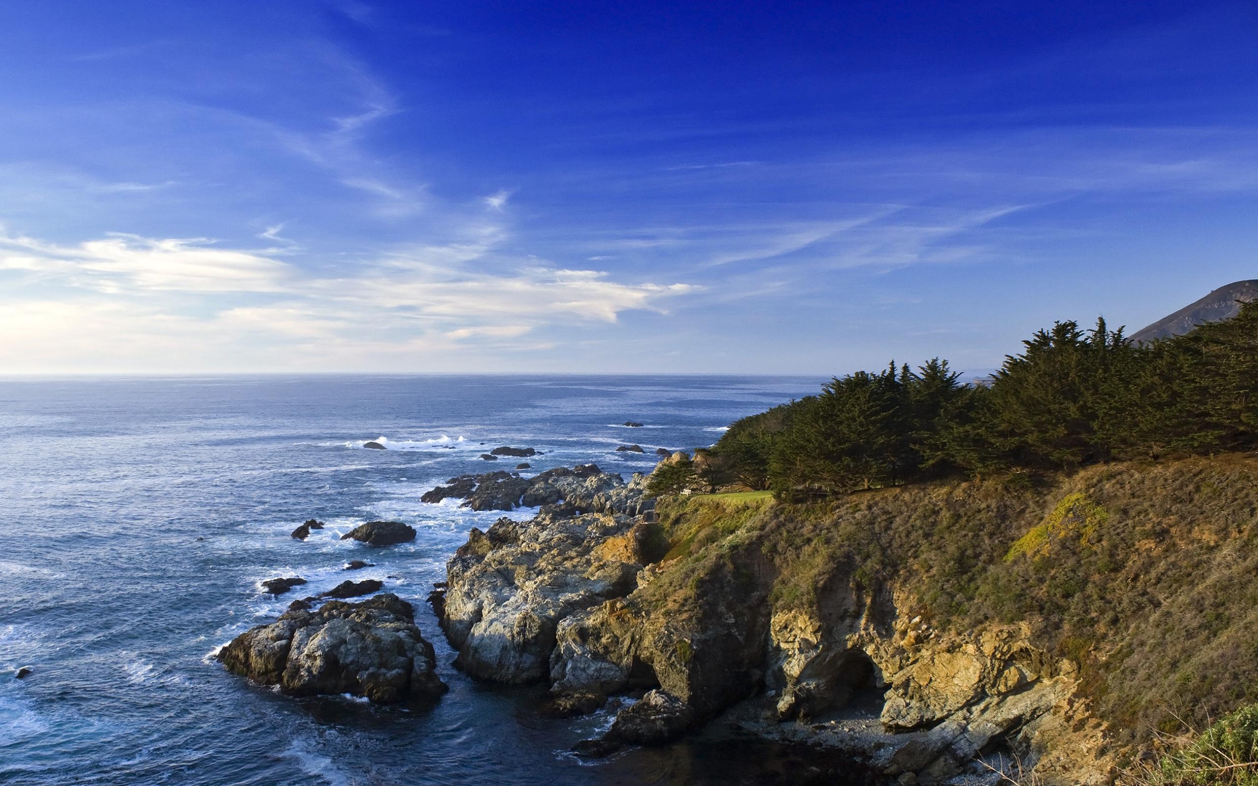 море, скалы, небо, горизонт, растения, природа, камни, летние обои, Sea, rocks, sky, horizon, plants, nature, stones, summer wallpaper