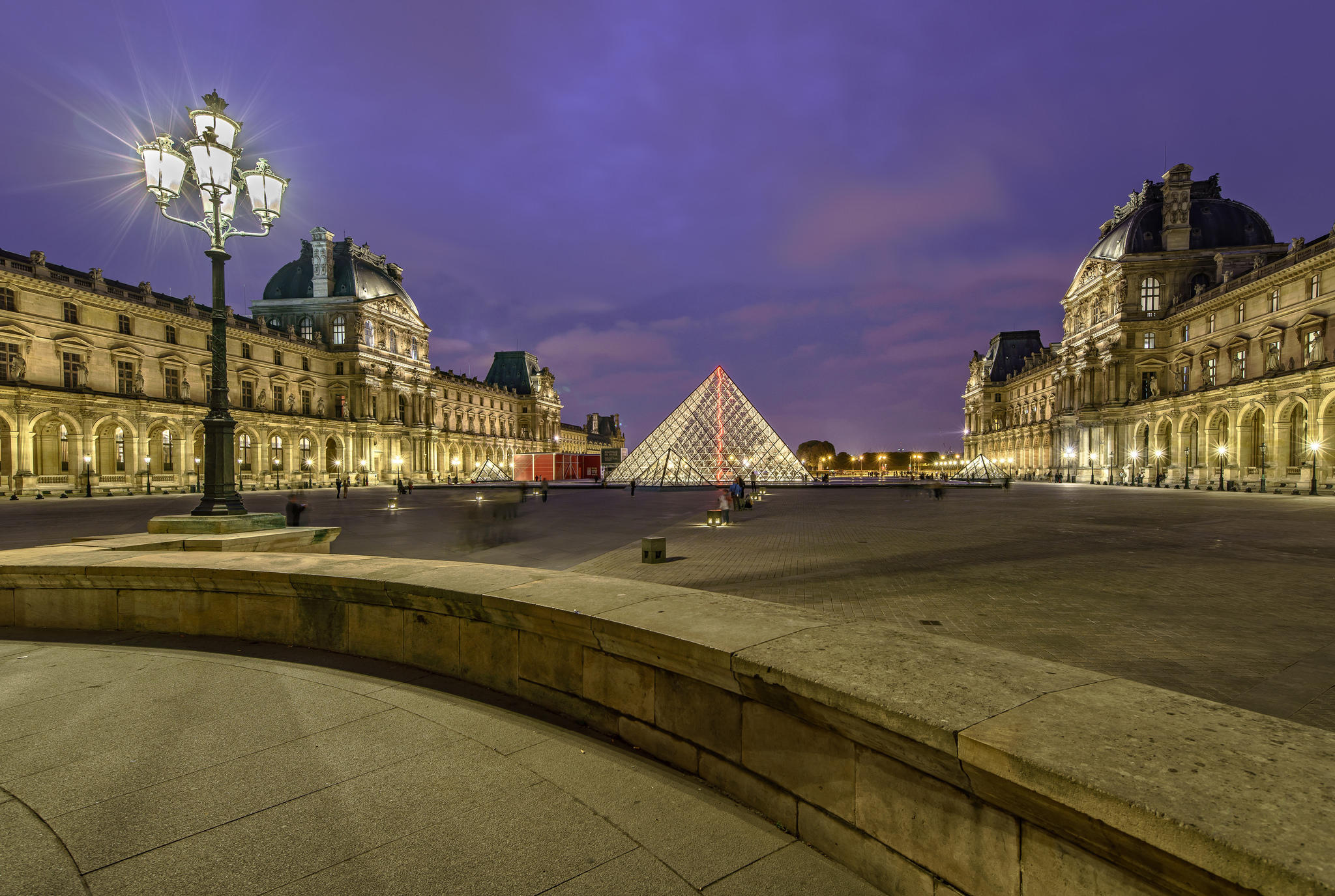 Фото бесплатно Париж, Франция, город, площадь, фонарь, освещение, ночь