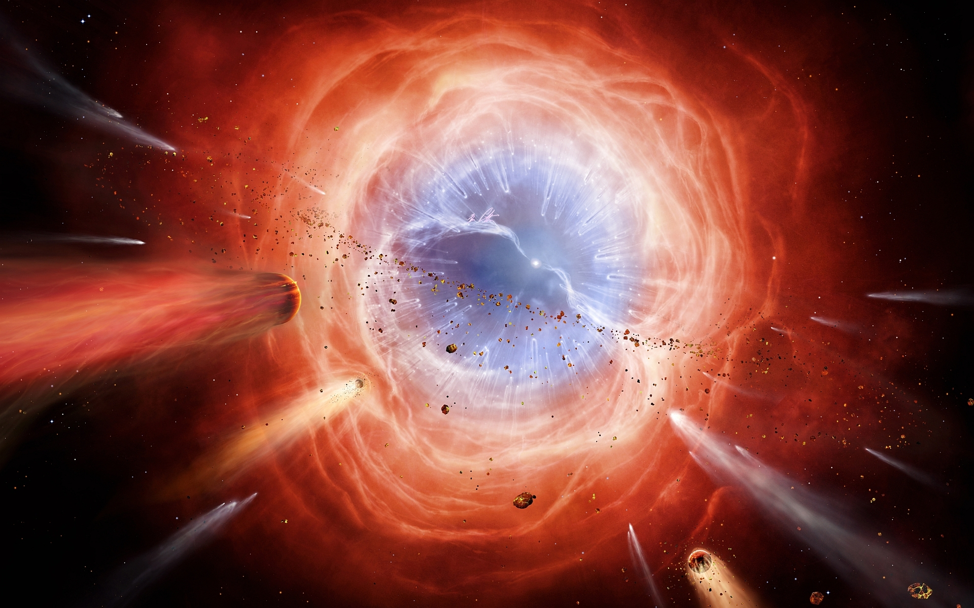 Жизнь и смерть звезд. Планетарная туманность Небула. Взрыв черной дыры. Рождение черной дыры. Рождение Вселенной большой взрыв.