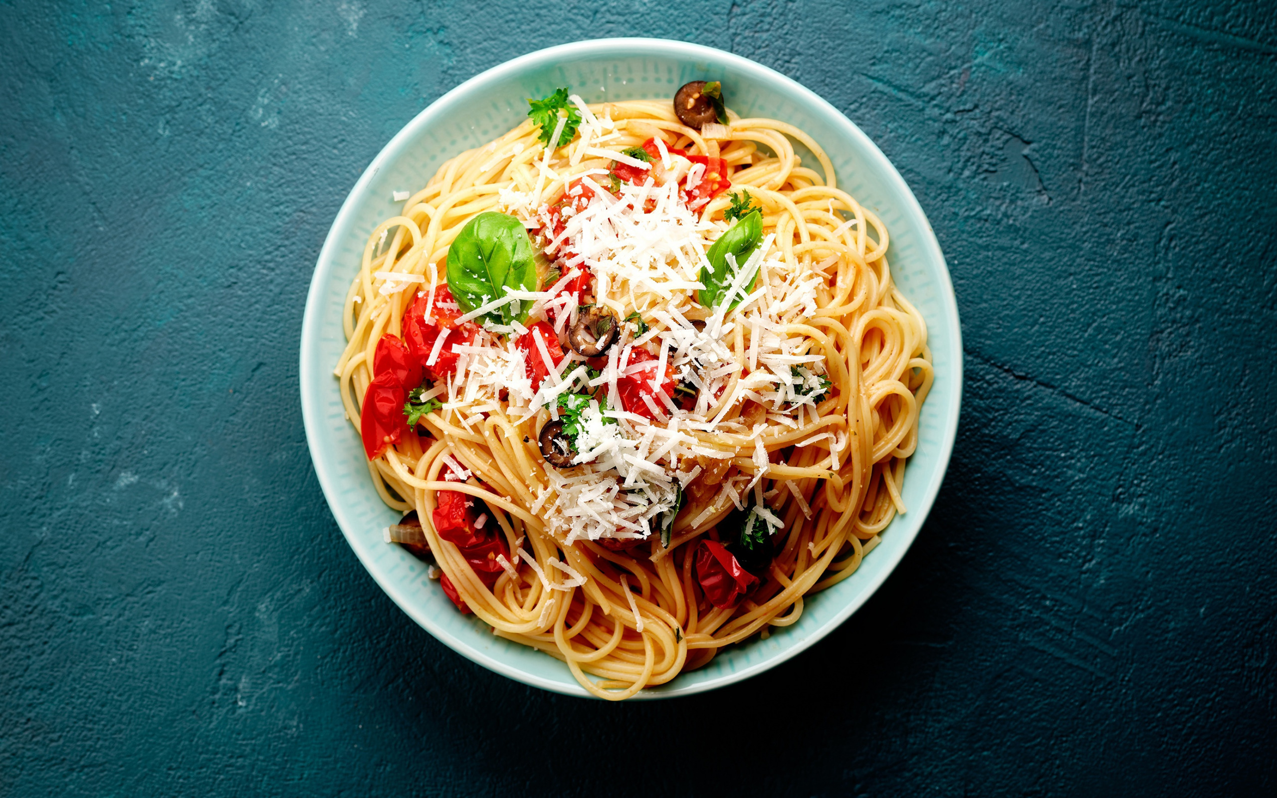еда, обед, гарнир, блюдо из спагетти, лапша, макароны, 2560х1600