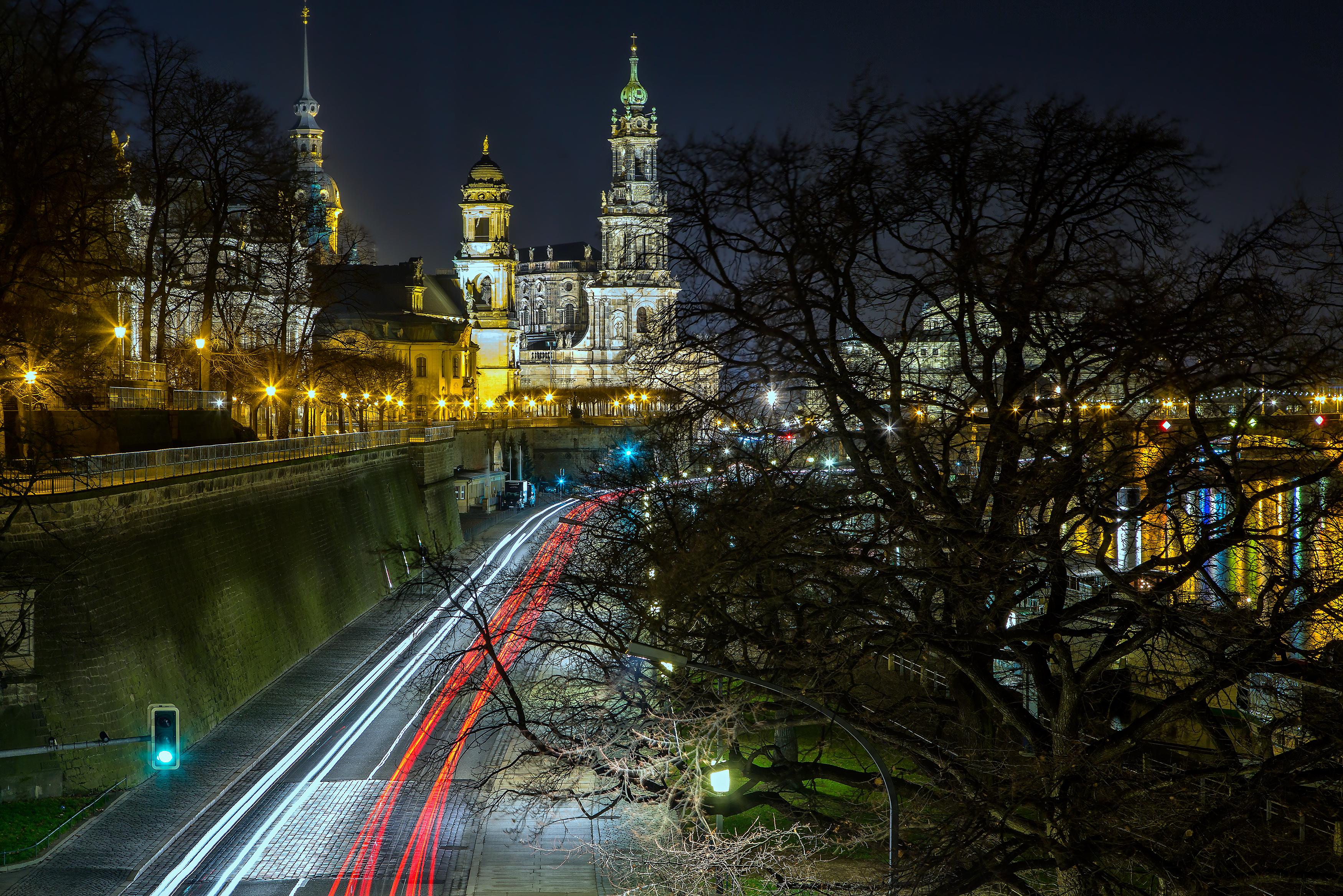 Фото бесплатно ночь, здания, Прага