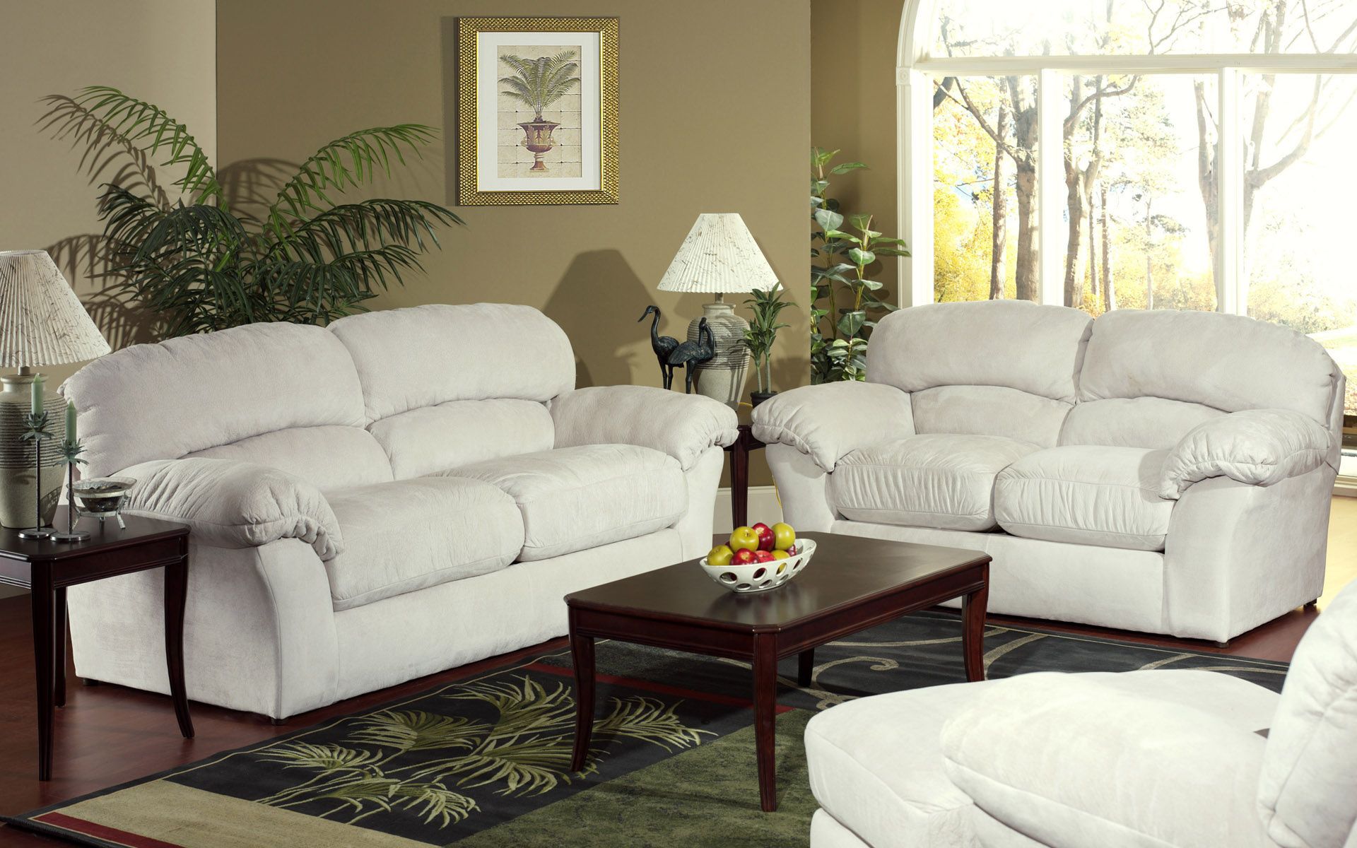 гостинная, белые диваны, интерьер, комната, living room, white sofas, interior room