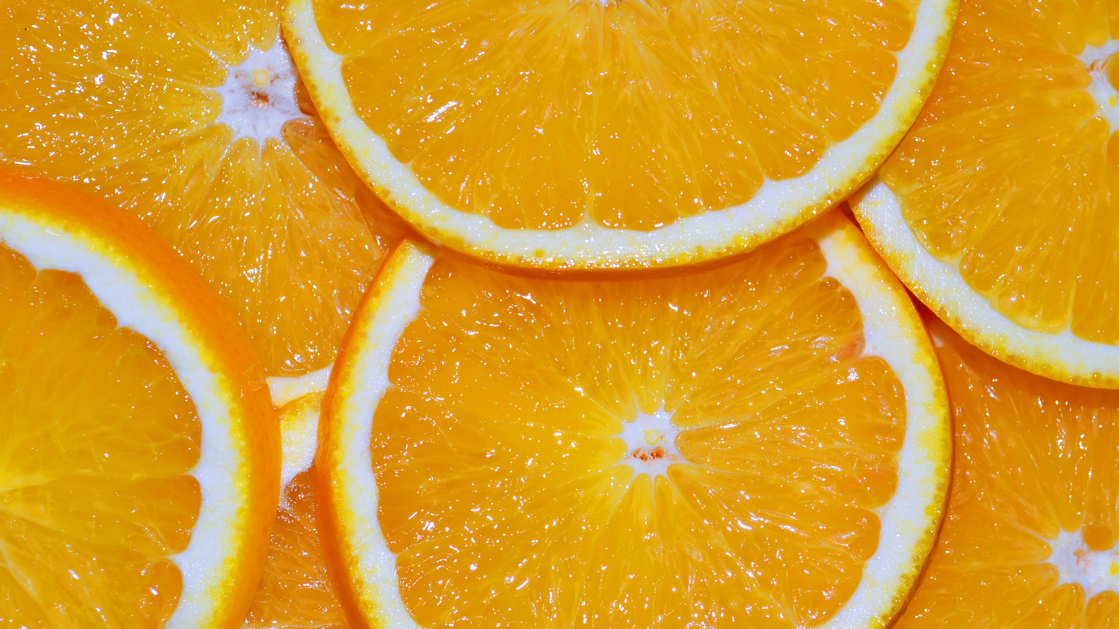 3840х2160 нарезанные апельсины цитрусовые