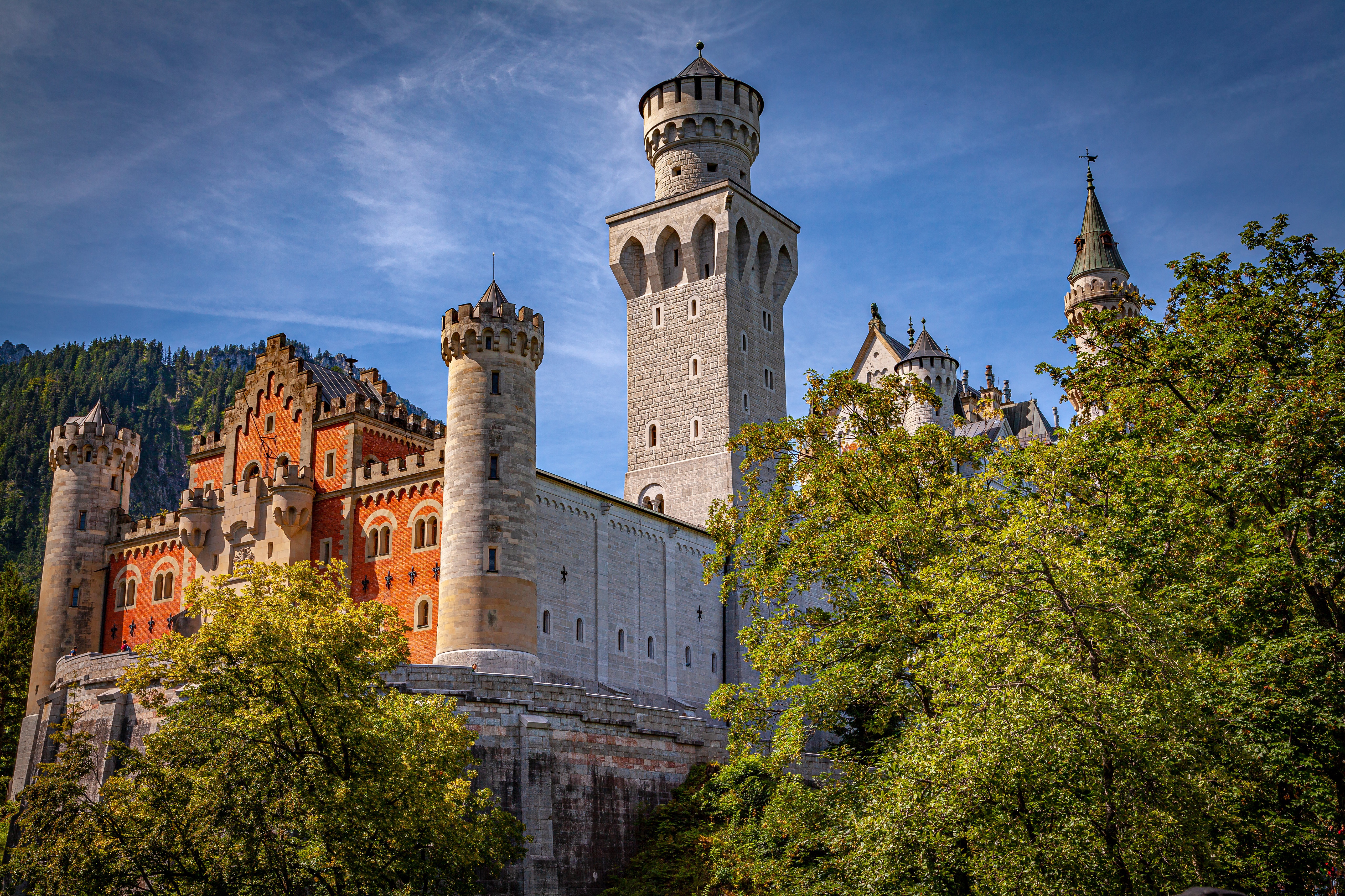 город, Бавария, Нойшванштайн, замок