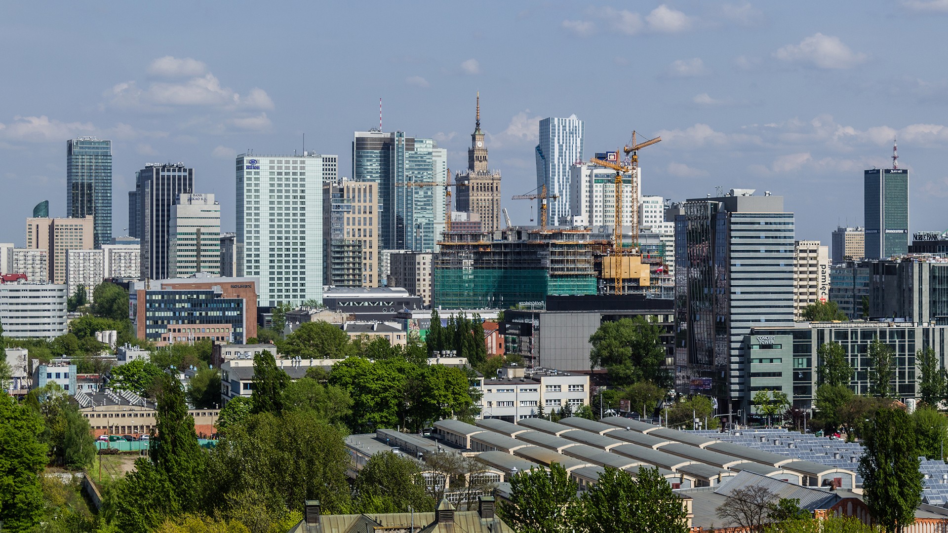 Фото бесплатно Польша, район, центр города, небоскрёбы